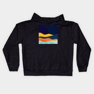 Abstract Boho Landscape in Bright Modern Kids Hoodie